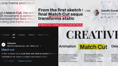 Match Cut After Effect Template Openers template preview