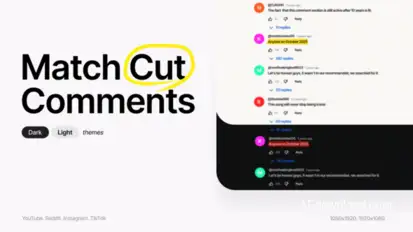 Match Cut Comments Logo Stings template preview