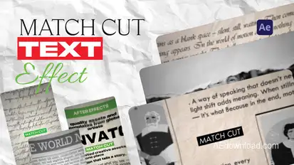 Match Cut for After Effects Titles template preview
