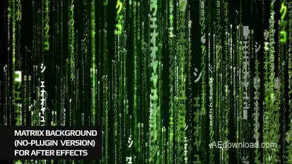 Matrix Background For Ae No Plugin Elements template preview