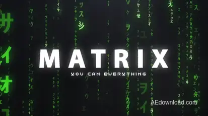 Matrix Logo Reveal Logo Stings template preview