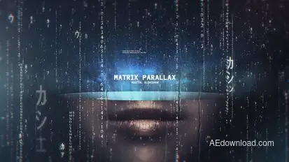 Matrix Parallax Slideshow Video Displays template preview