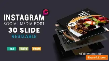 Videohive Media Post Fashion – Food Product Promo template preview