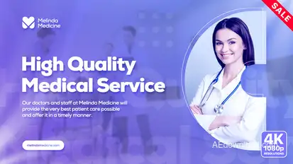 Medical and Corporate Promo Video Displays template preview