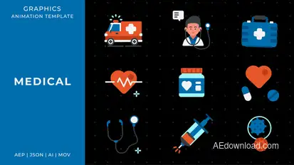 Medical graphic animation template | After Effects Elements template preview