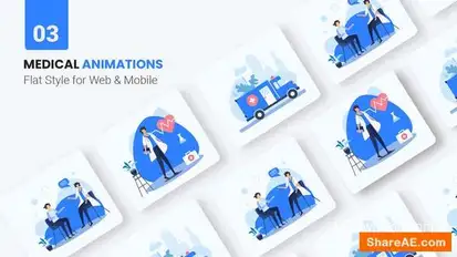 Medical Health Animations - Flat Concept Openers template preview