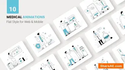 Medical Health Animations - Flat Concept Openers template preview