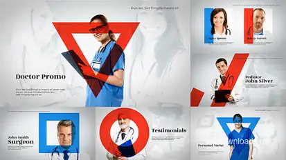 Medical Healthcare Promo Video Displays template preview