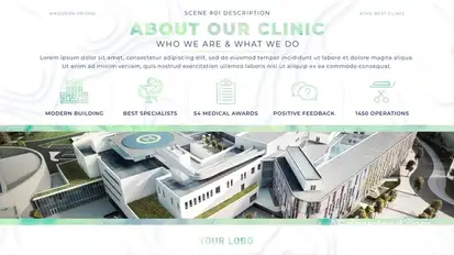 Medical Minimal Displays Video Displays template preview