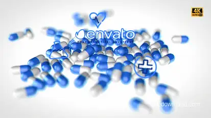 Medical Pills Background Projection Titles template preview