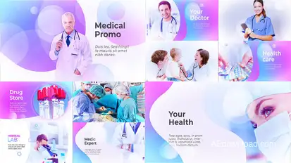 Medical Presentation - Medicine Promo Video Displays template preview