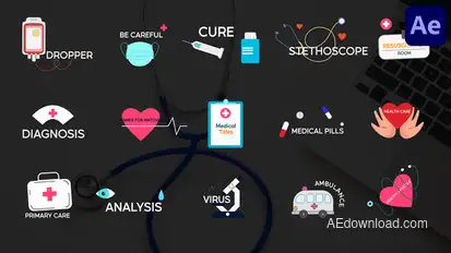 Medical Titles for After Effects Titles template preview