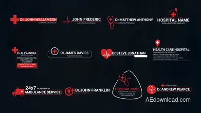 Medical Titles Elements template preview