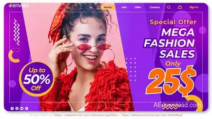 Mega Fashion Sales Product Promo template preview