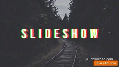 Melancholy Glitch Slideshow Openers template preview