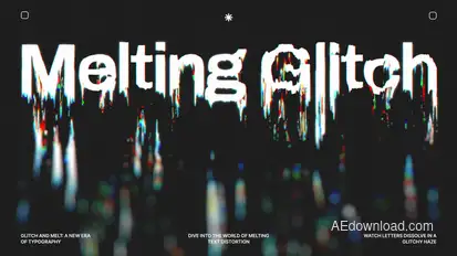 Melting Glitch Titles Titles template preview