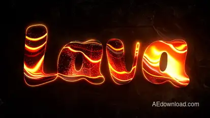Melting Lava Logo Logo Stings template preview