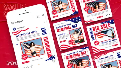 Memorial Day Instagram Post Product Promo template preview