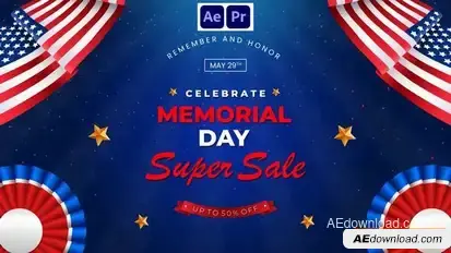 Videohive Memorial Day US Sale Intro Elements template preview