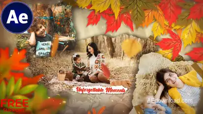 Memories Sideshow || Autumn Photo Slideshow Video Displays template preview