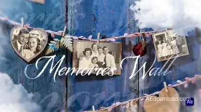 Memories Wall Cinematic Slideshow Intro Openers template preview