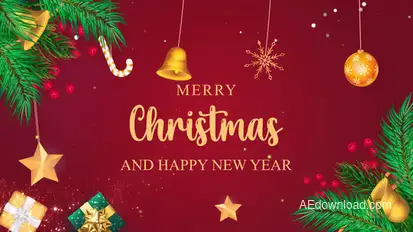 Merry Christmas Video Displays template preview