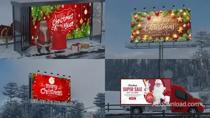Merry Christmas broadcast-packages template preview