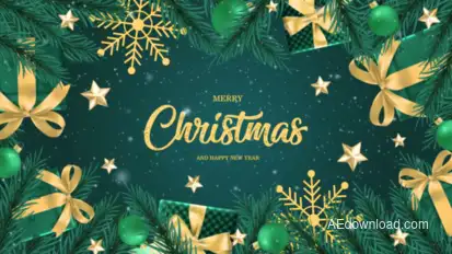 Merry Christmas And Happy New Year Titles template preview