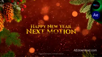 Merry Christmas and Happy New Year Greetings Titles template preview