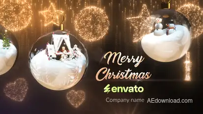 Merry Christmas And New Year Logo Stings template preview