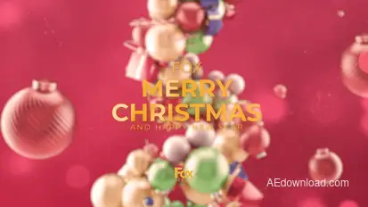 Merry Christmas Elegant Abstract 3D Elements template preview