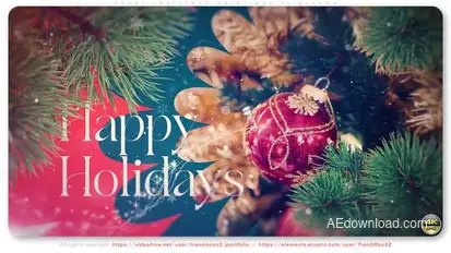 Merry Christmas Greetings Slideshow Openers template preview