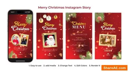 Videohive Merry Christmas Instagram Story | Christmas Opener Openers template preview