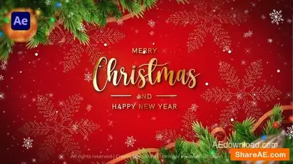 Merry Christmas Intro II Happy Christmas Intro Openers template preview