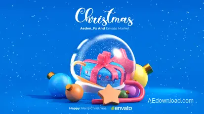 Merry Christmas Logo Intro Logo Stings template preview