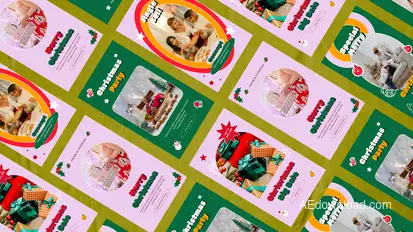 Merry Christmas Retro Instagram Reel Product Promo template preview