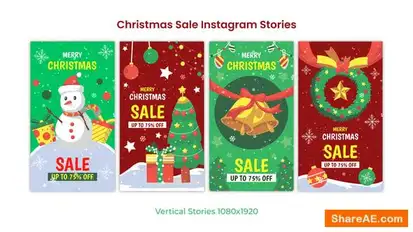 Videohive Merry Christmas Sale Instagram Stories 55899330 Product Promo template preview
