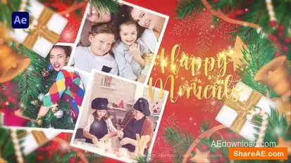 Merry Christmas Slideshow Openers template preview