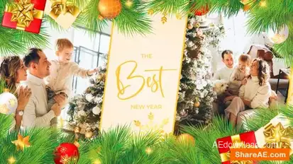 Merry Christmas Slideshow Openers template preview