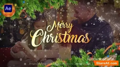 Merry Christmas Slideshow Openers template preview