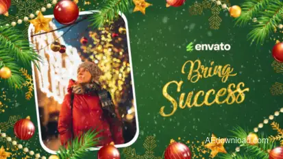 Merry Christmas Slideshow Video Displays template preview