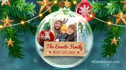 Merry Christmas Slideshow Logo Stings template preview