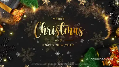 Merry Christmas Text Reveal 2026 Openers template preview