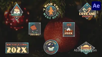 Merry Christmas Titles for After Effects Titles template preview