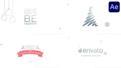 Merry Christmas Typo | After Effects Titles template preview