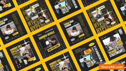 Merry Fashion Instagram Posts Openers template preview