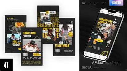 Merry Fashion Instagram Stories Video Displays template preview