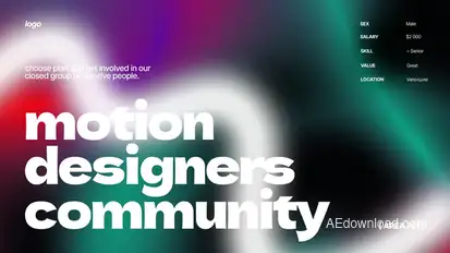 Meshed Gradient Typography Titles template preview