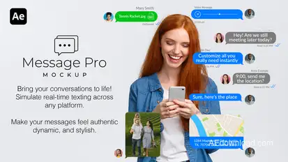 Message Pro Mockup Titles template preview