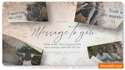Message To You Inked Slideshow Openers template preview